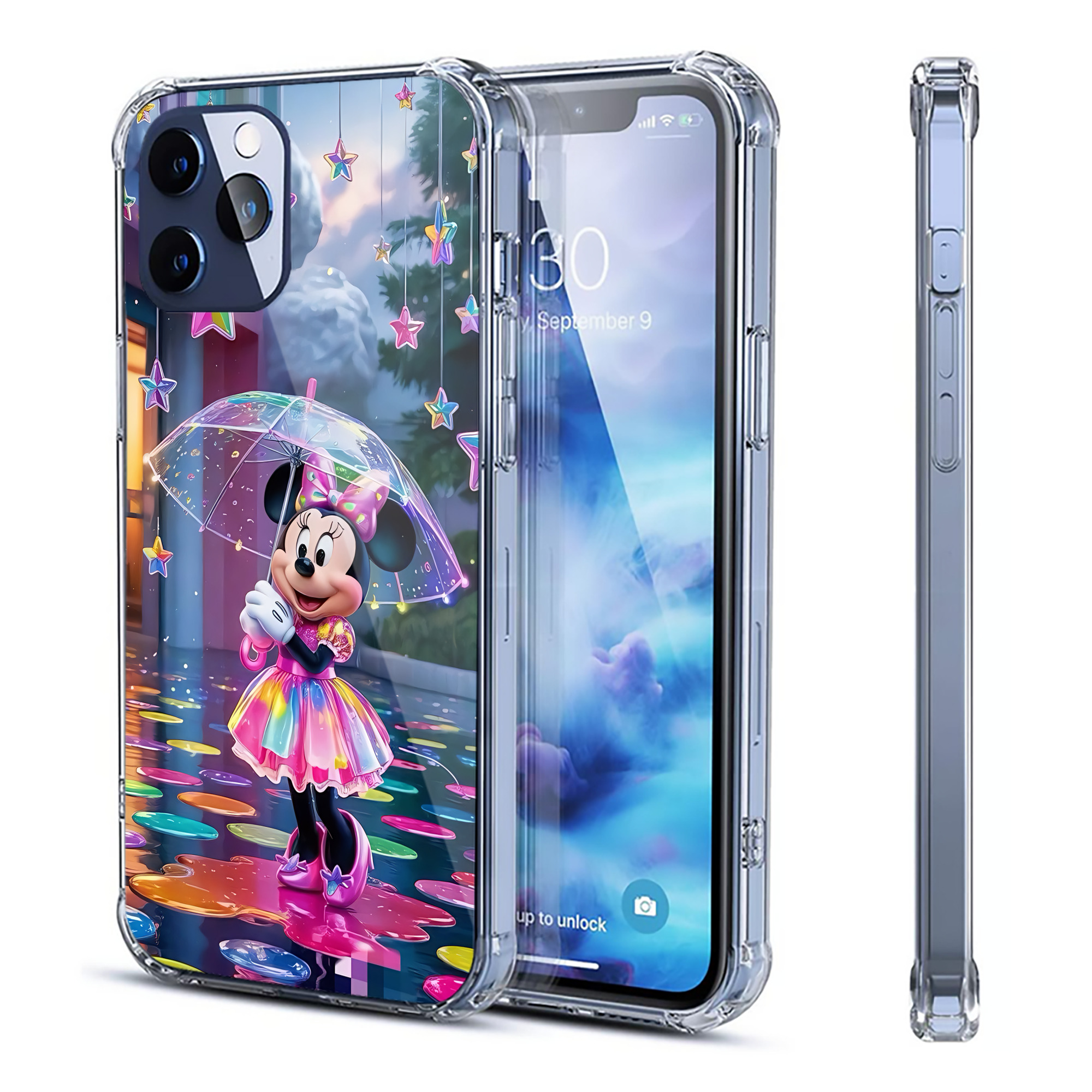 （画像用） ミッキーマウス Mickey Mouse 【iPhone 12シリーズ対応】透明スマホケース（クリアソフトケース）